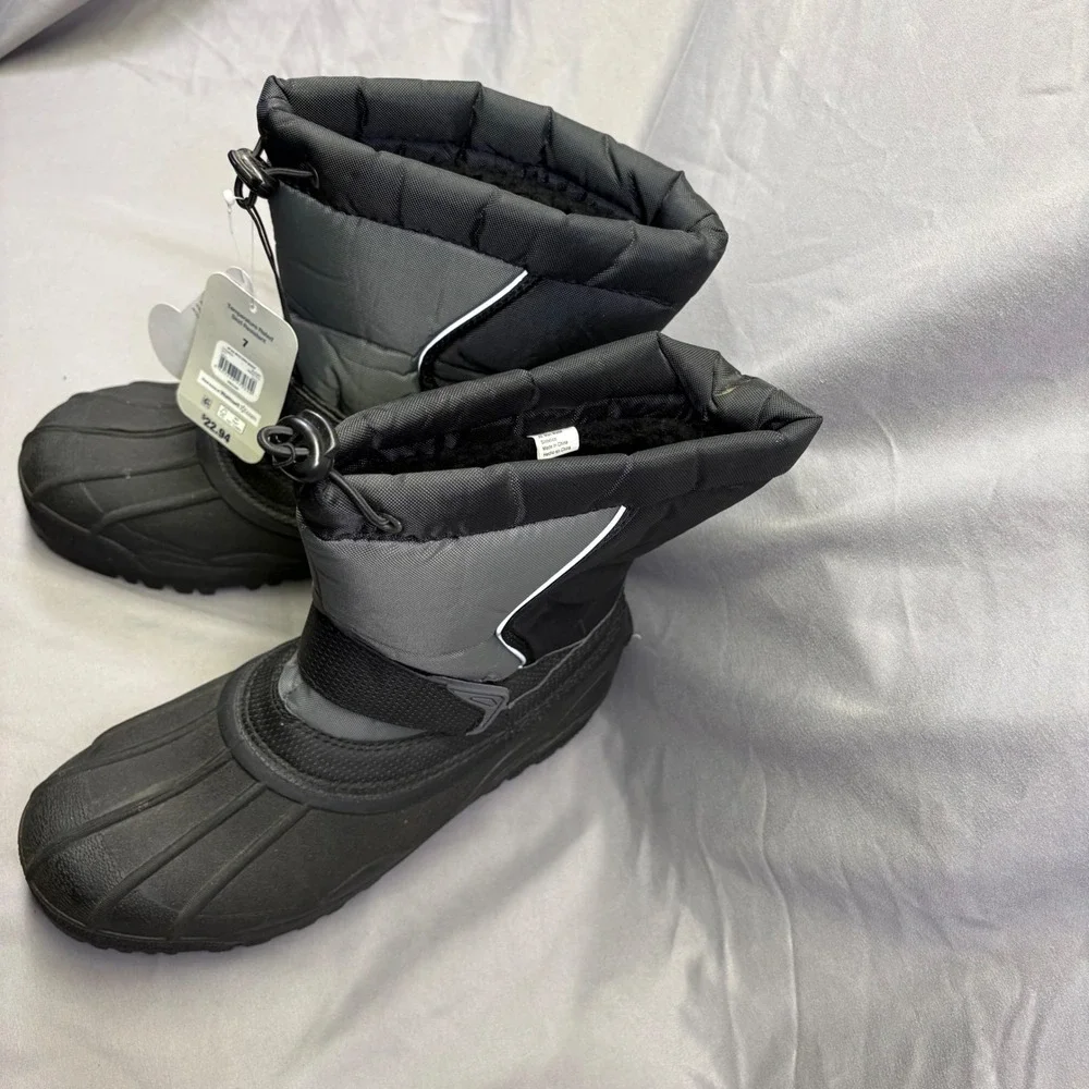 George Men Winter Snow Boots Black Gray Insulated Duck Boots Temperature Rated 7